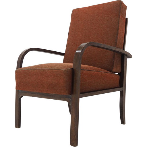 Poltrona vintage Art Déco Cecoslovacchia anni '30
