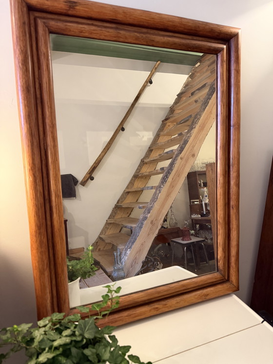 Image 1 of Mirror in wooden frame 1980s