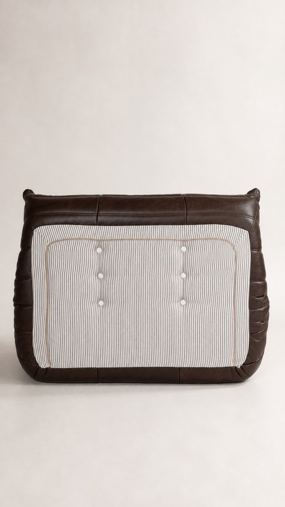 Image 1 of Zweisitzer-Sofas von Michel Ducaroy / Ligne Roset, braunes Leder
