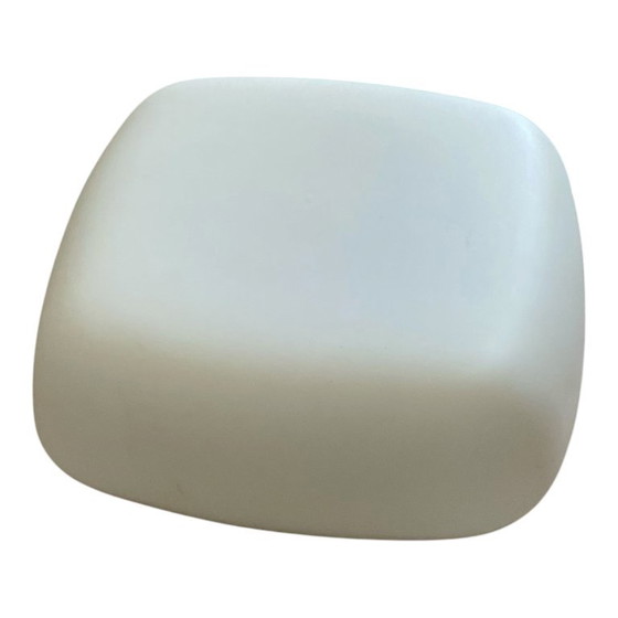 Large square ceiling light or wall lamp 25 cm matte white glass (photo 9 of 9)