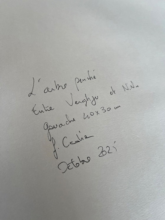 Image 1 of Gouache 40x30cm. Ingelijst.