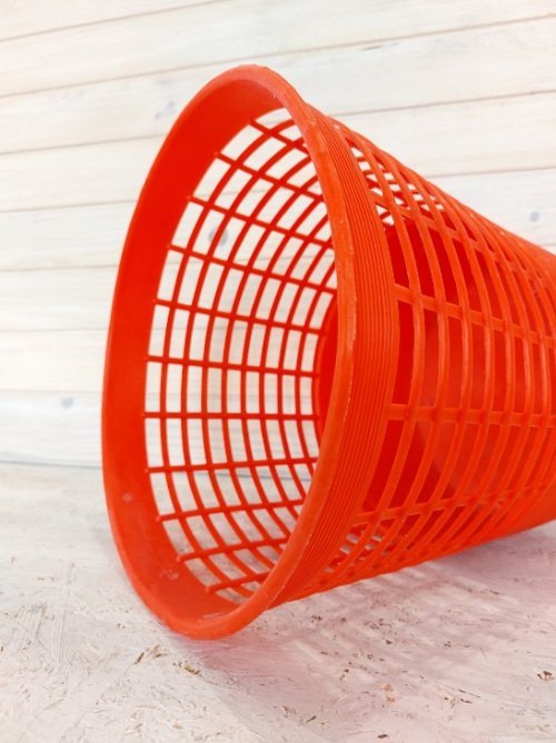 Image 1 of Vintage Orange Papierkorb, Kunststoff-Mülleimer, Retro-Abfallkorb