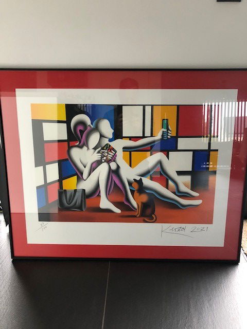 Mark Kostabi Giclée - Soziale Moderne