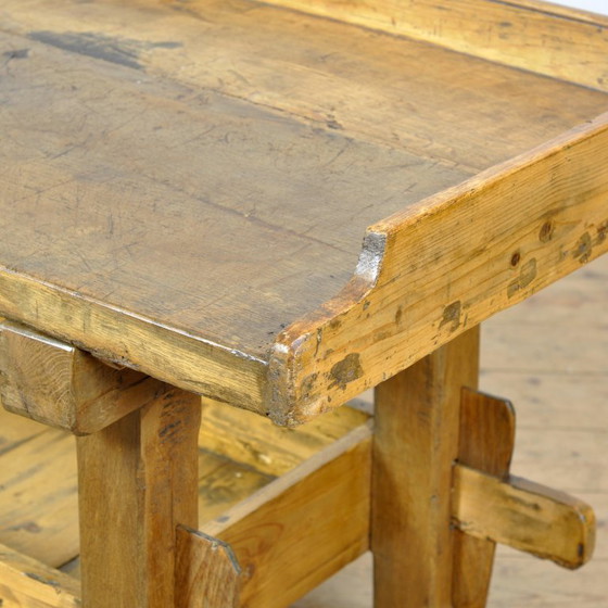 Image 1 of Tavolo da lavoro in rovere e pino, circa 1900