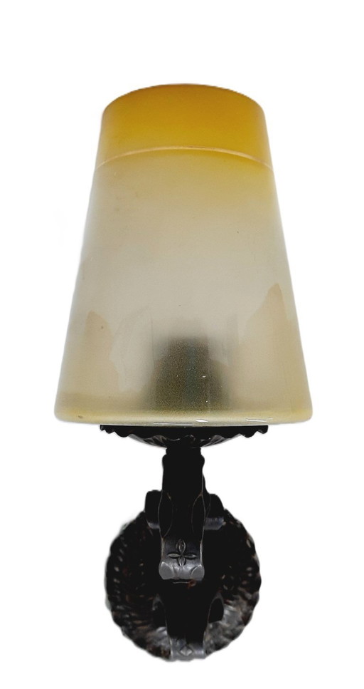 Applique murale électrique vintage en fer forgé