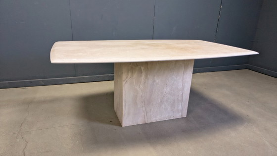 Image 1 of Vintage travertine dining table, 1970s