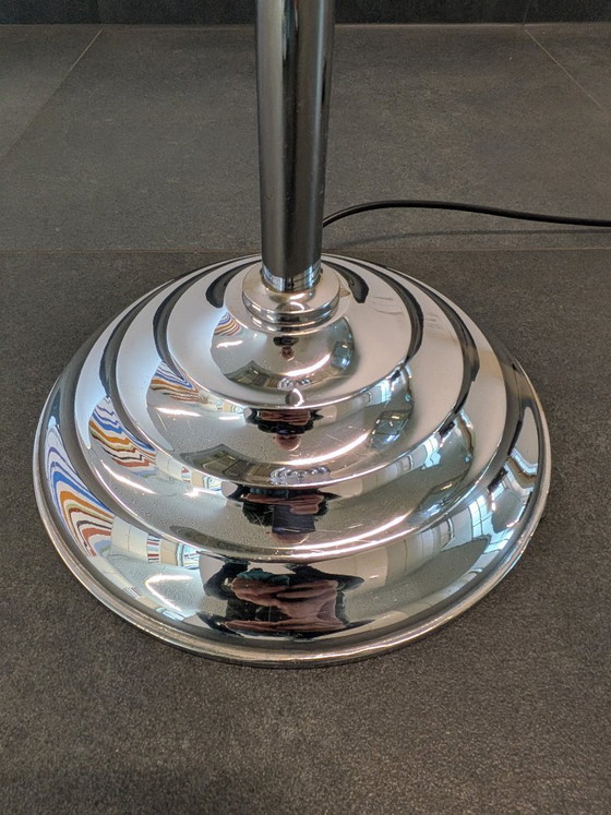 Image 1 of Projecteur Art Déco - Chrome années 1980 - Style Streamline Moderne