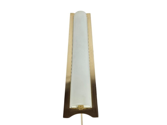 Image 1 of EF Frantzen - lampada da parete - vetro smerigliato - ottone - Danimarca - anni '90