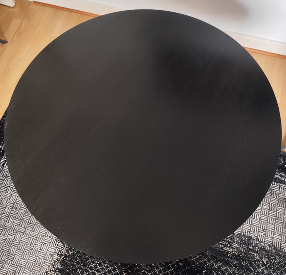 Image 1 of Arne Jacobsen for Fritz Hansen RARE 3-Arm Black - Model 3513 / coffee table (1958/60) Ø 110 cm