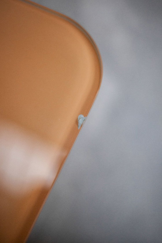 Image 1 of Perzikkleurige glazen salontafel van Galotti & Radice, jaren 70, Italië