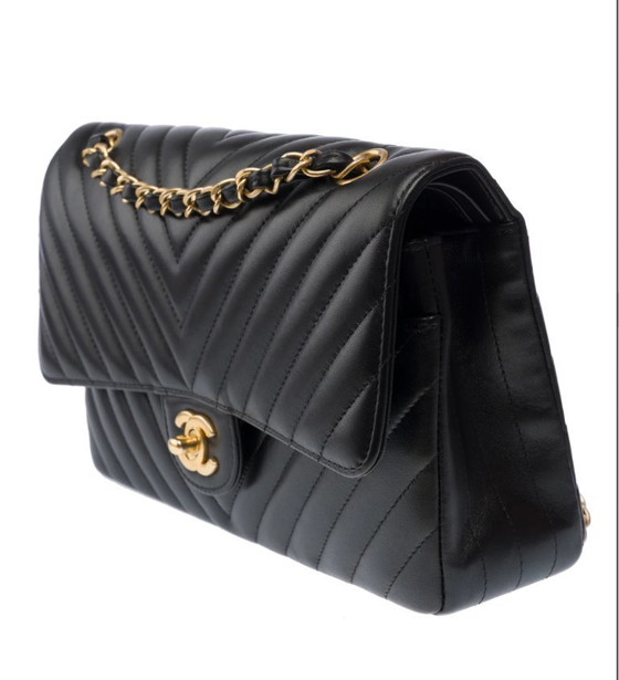 Image 1 of Borsa CHANEL Timeless/Classique en Cuir Noir - 103310