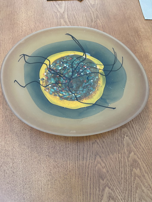 Large Mihai Topescu glass paste bowl