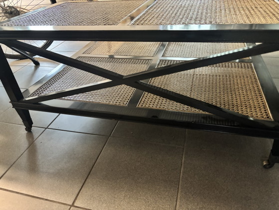 Tavolino da caffè Eichholtz 'Bahamas' – Legno nero e intreccio in rattan – Tavolini da caffè, Wood (photo 5 of 9)