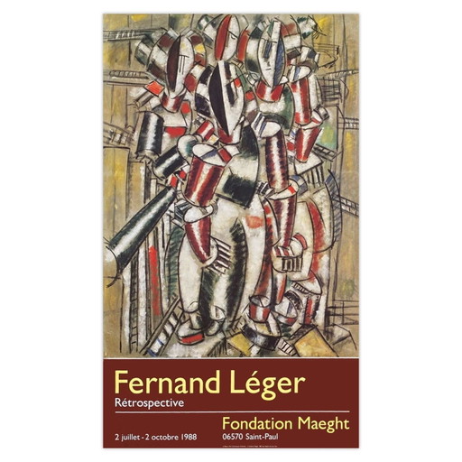 Fernand Léger-Ausstellung – Maeght-Stiftung – Retrospektive III-Plakat 1988