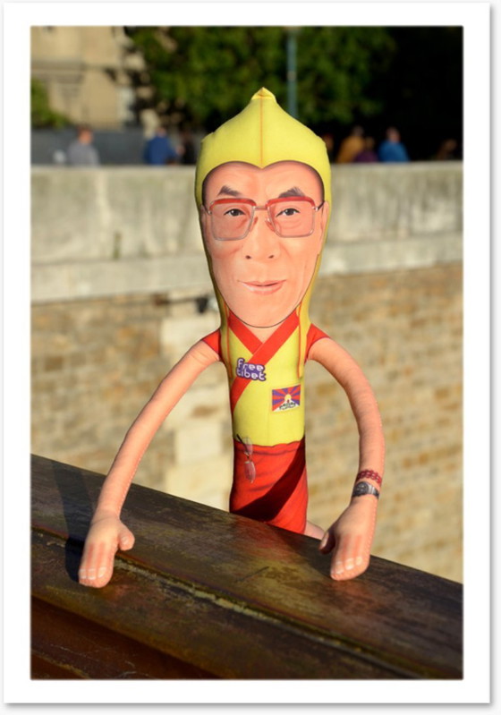 Image 1 of Dalai Lama Gift | Dalai Lama Decor | Dalai Lama Art Doll Collectible | Buddhist Home Decor