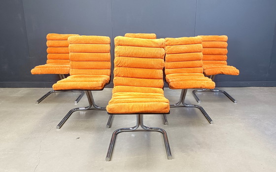 Image 1 of Space Age Esszimmerstühle, Satz von 6, 1970er Jahre