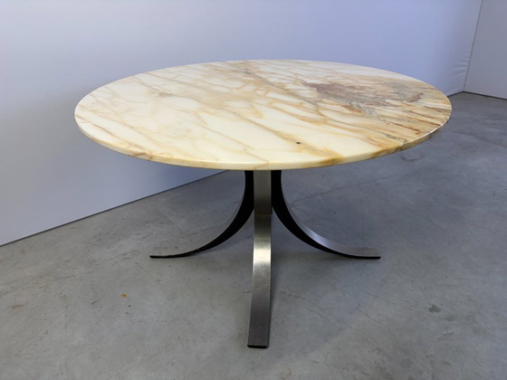 Vintage round marble dining table model T69 by Osvaldo Borsani for Tecno, 1970s, Anonima Castelli (photo 3 of 13)