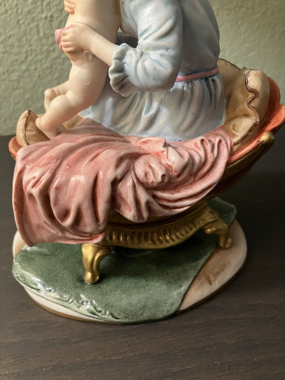 Image 1 of Capodimonte statue Mother & Child