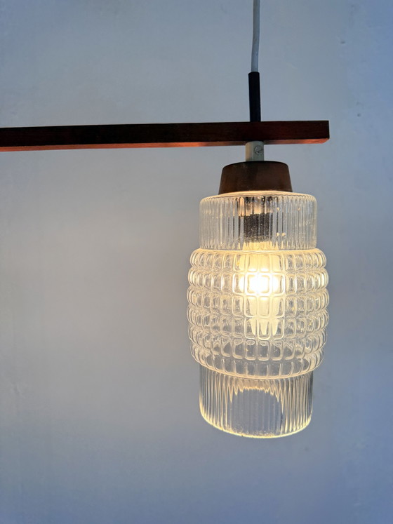 Image 1 of Lampada a sospensione vintage danese in teak anni '60