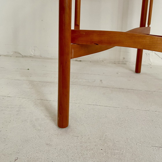 Image 1 of Side table, round, wood and wood veneer, Swedish design, vintage