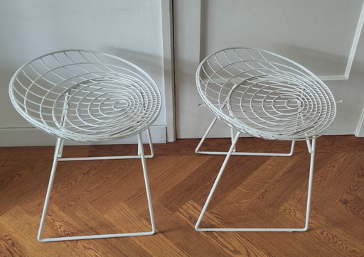 Pastoe tabouret métallique blanc KM 05 4 pièces