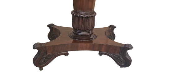 Image 1 of Antiker Mahagoni-Federbuch-Spieltisch