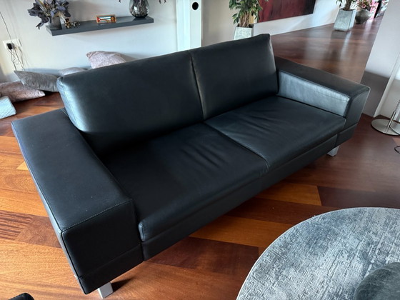 Image 1 of Leolux Antipode sofa 2-seater black as new