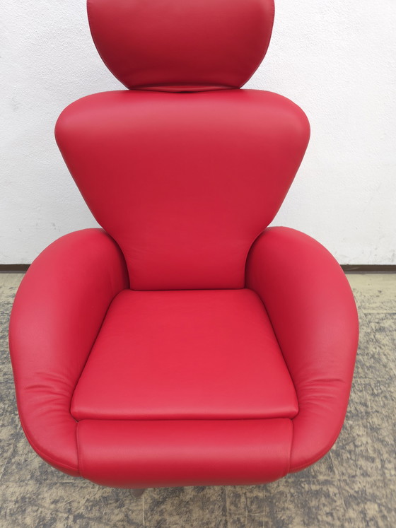 Image 1 of Poltrona Cassina Dodo, poltrona di design, poltrona in pelle, poltrona girevole, reclinabile, come nuova