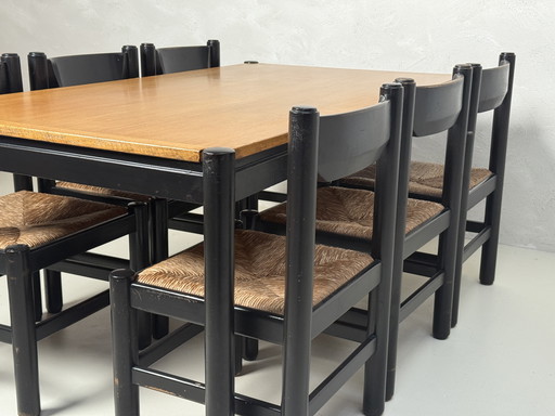 Rare Dining Set Vico Magistretti | Italy | 1970’s