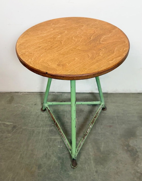 Image 1 of Sgabello da officina industriale verde, anni '60