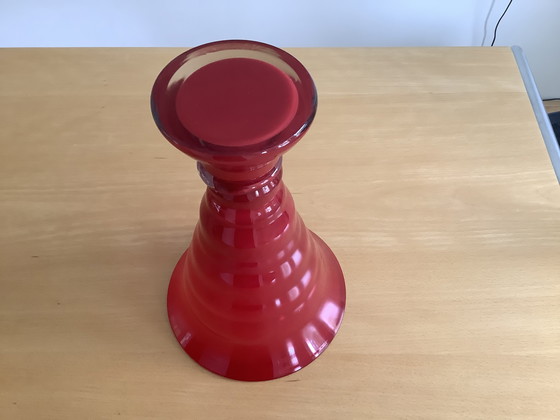 Image 1 of Hermoso jarrón rojo hecho a mano.