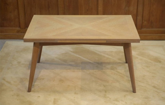 Tisch aus gekalkter Eiche 1960er Jahre – Esstische, Holz, Vintage (photo 9 of 13)