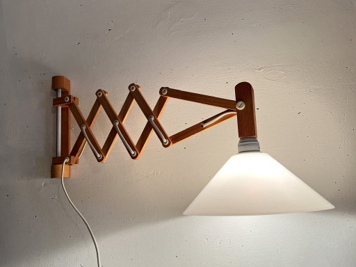 Vintage IKEA V9004 Scheren-Wandleuchte aus Holz, 1980er Jahre