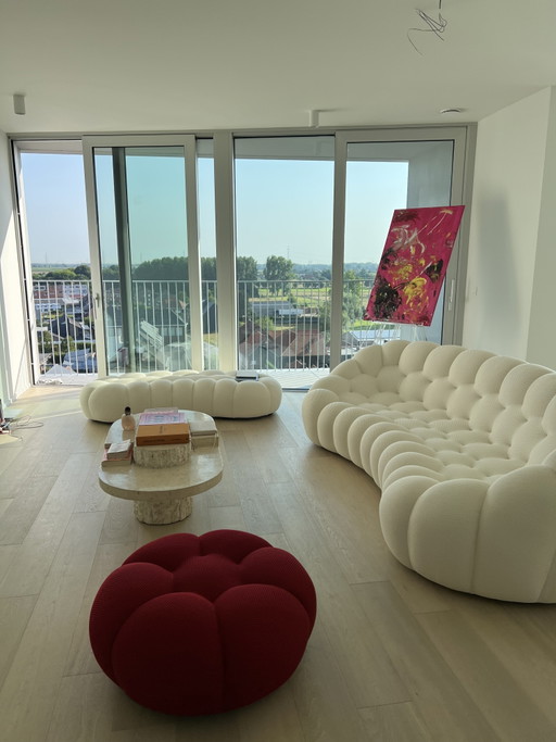 Bubble Roche Bobois - rode en witte poef