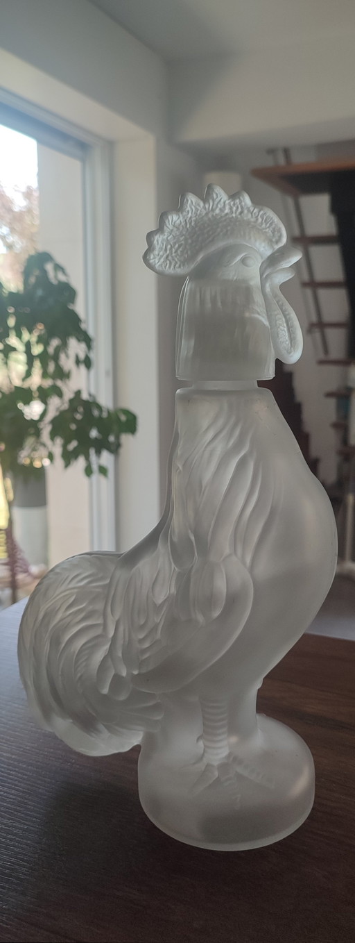 Zoomorphe Karaffe (28 cm) aus mattiertem italienischem Glas - 1970er Jahre