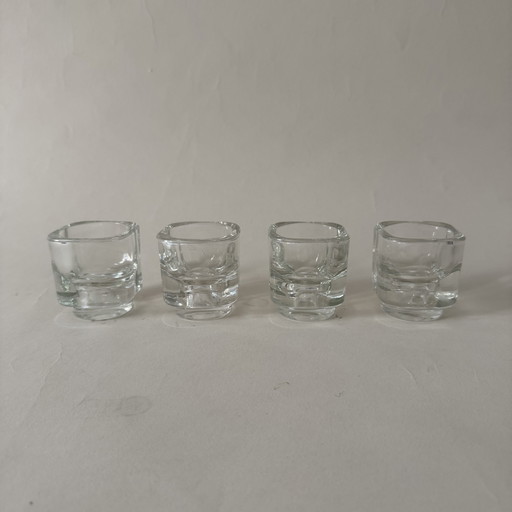 Bougeoirs en verre par Joe Colombo pour Arno Italie années 60
