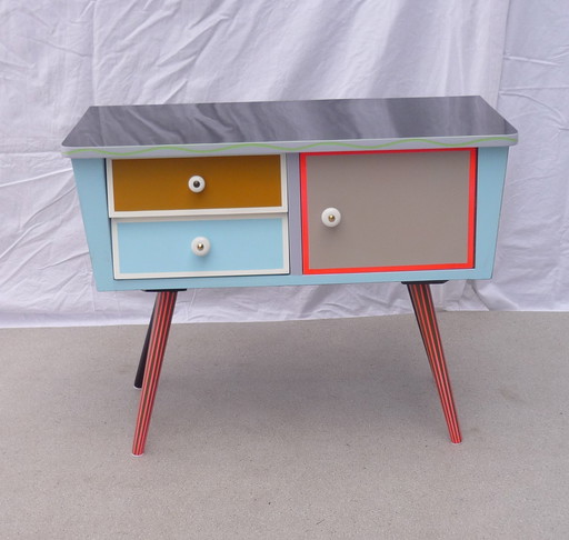 Vintage mini chest 1 Door 2 Drawers