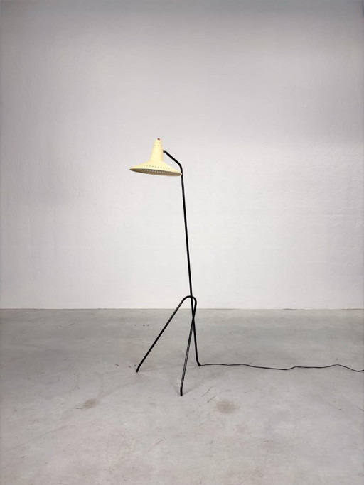 Vintage-Stehlampe im holländischen Design mit Grashüpfermotiv