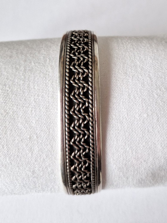 Image 1 of Zilveren armband - Zilveren klemarmband - 925 