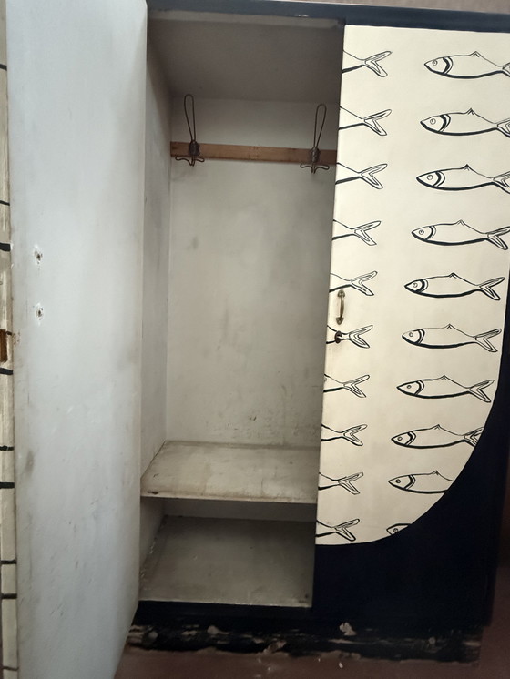 Image 1 of Art deco armadio met pesci