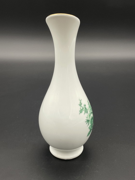 Vintage vaas met oor Royal Porzellan Bavaria KPM met groen bloemendecor – Vazen, Porcelain (photo 4 of 8)