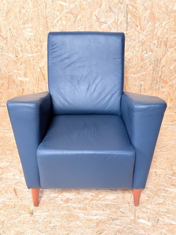 Image 1 of Vintage armchair blue leather