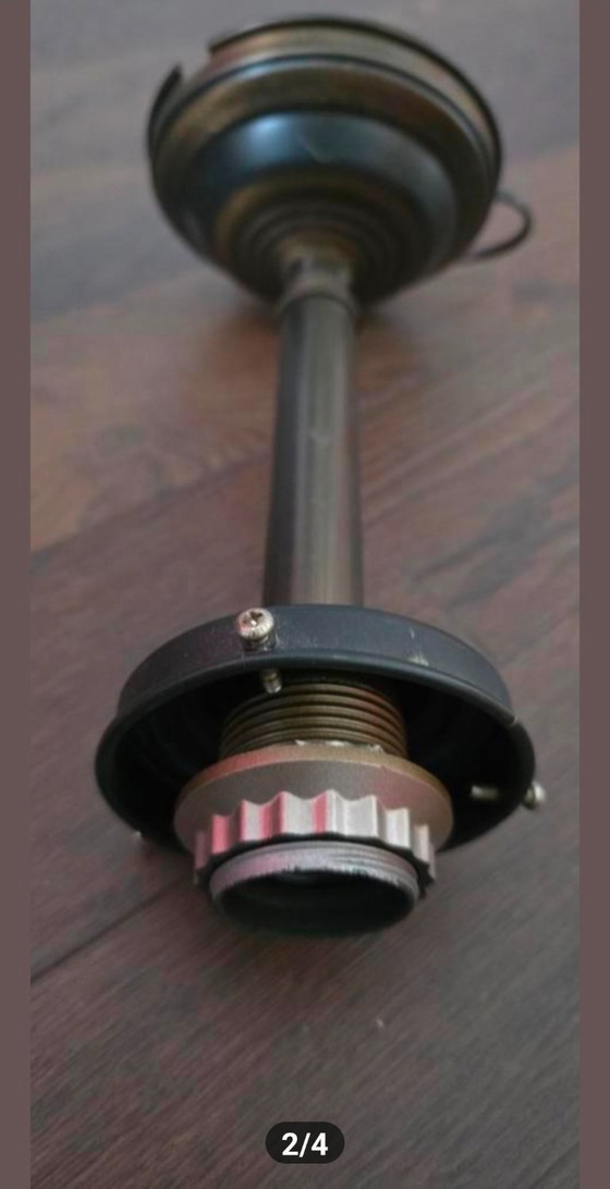 Image 1 of Art Deco Pendant Lamp with Marbled Opaline Glass