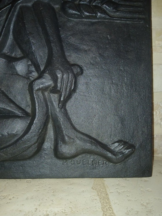 Fonderie d'art STERN - Firmato M QUELLIER (per il Sig. QUELLIER), Sculture, Ghisa, Nero, Figuratief (foto 4 di 5)