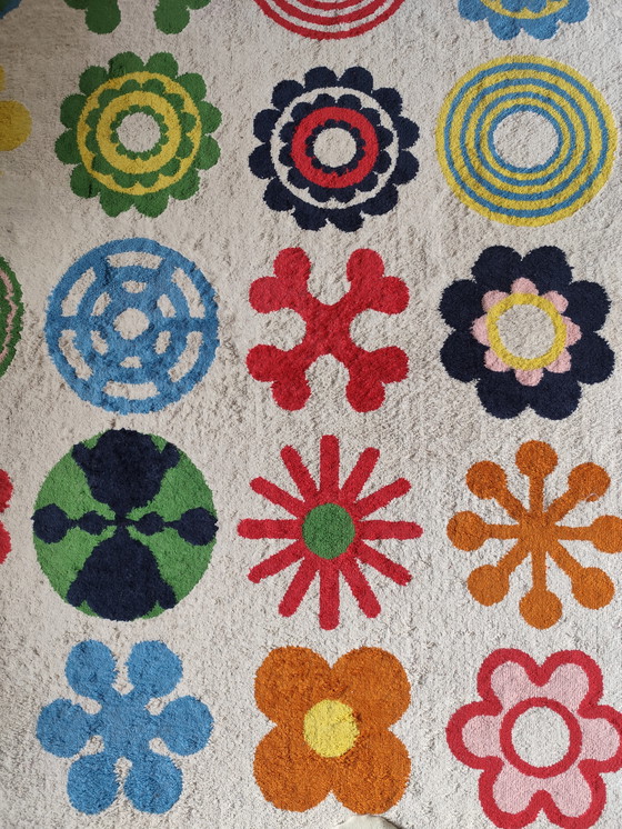 Image 1 of Tappeto vintage IKEA “Lusy Blom” – 133 × 195 cm – raro e colorato