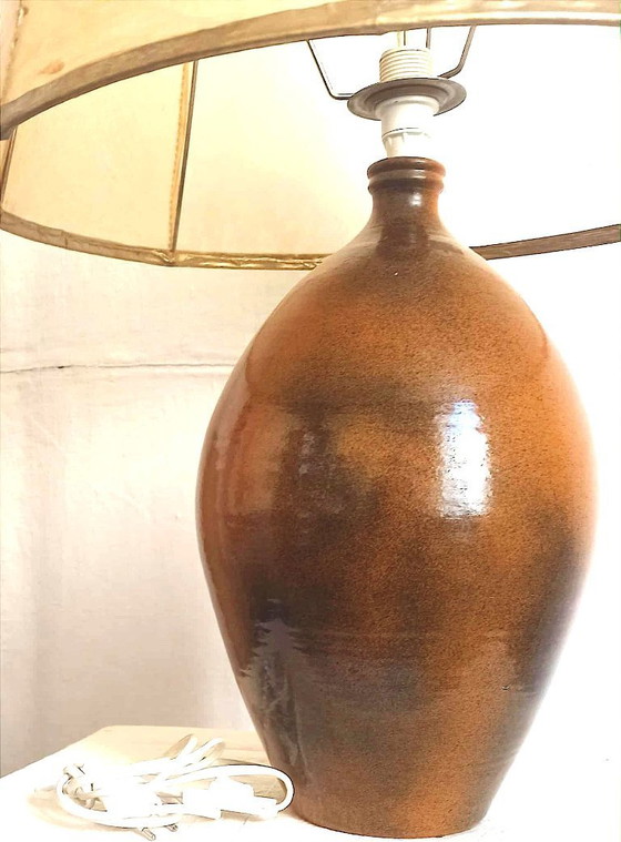 Image 1 of Lampada in terracotta e ceramica anni '70, altezza 69 cm