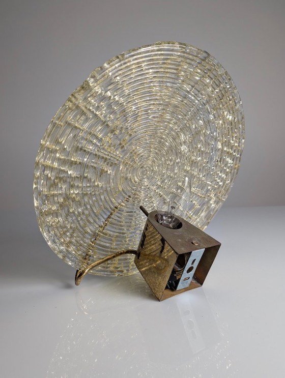 Image 1 of Wandleuchte aus Muranoglas und Messing, Österreich, 1970er Jahre