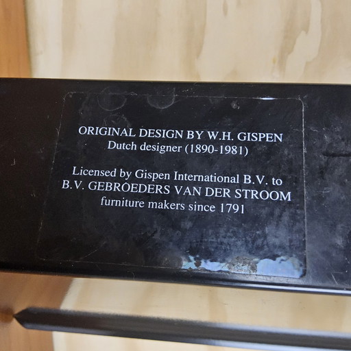 Vintage W.H. Gispen 1022 Magazine Rack / Reading Rack Gebroeders Van Der Stroom (black (Dutch design)