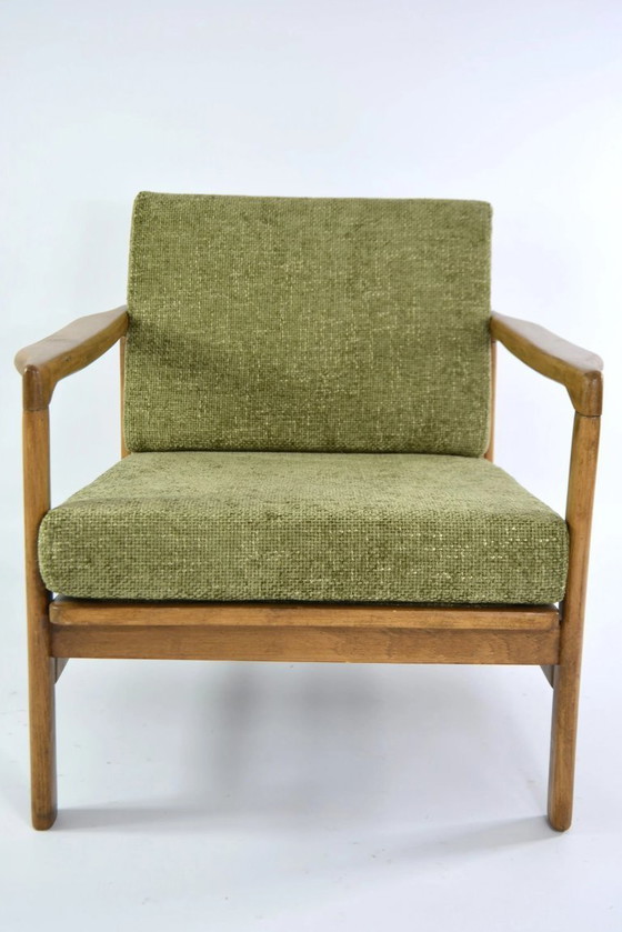 Image 1 of Olijfkleurige vintage BZ fauteuil