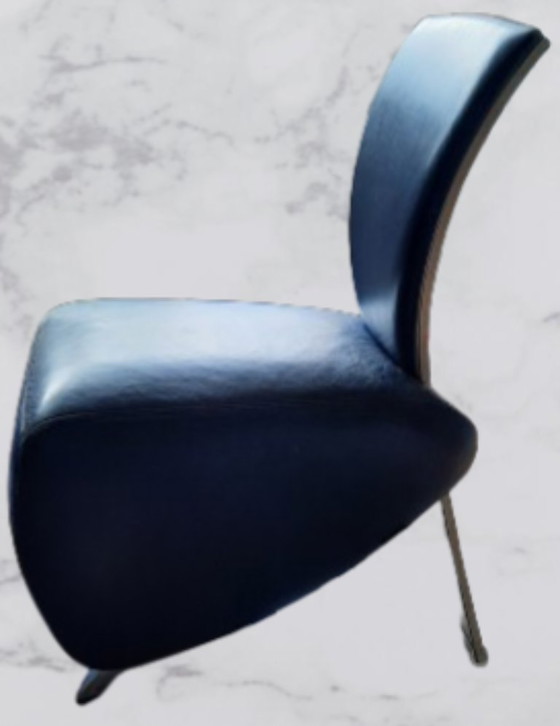 Image 1 of Sillón de cuero Dauphin "Bobo" de Dietmar Scharping - Diseño postmoderno de los años 90